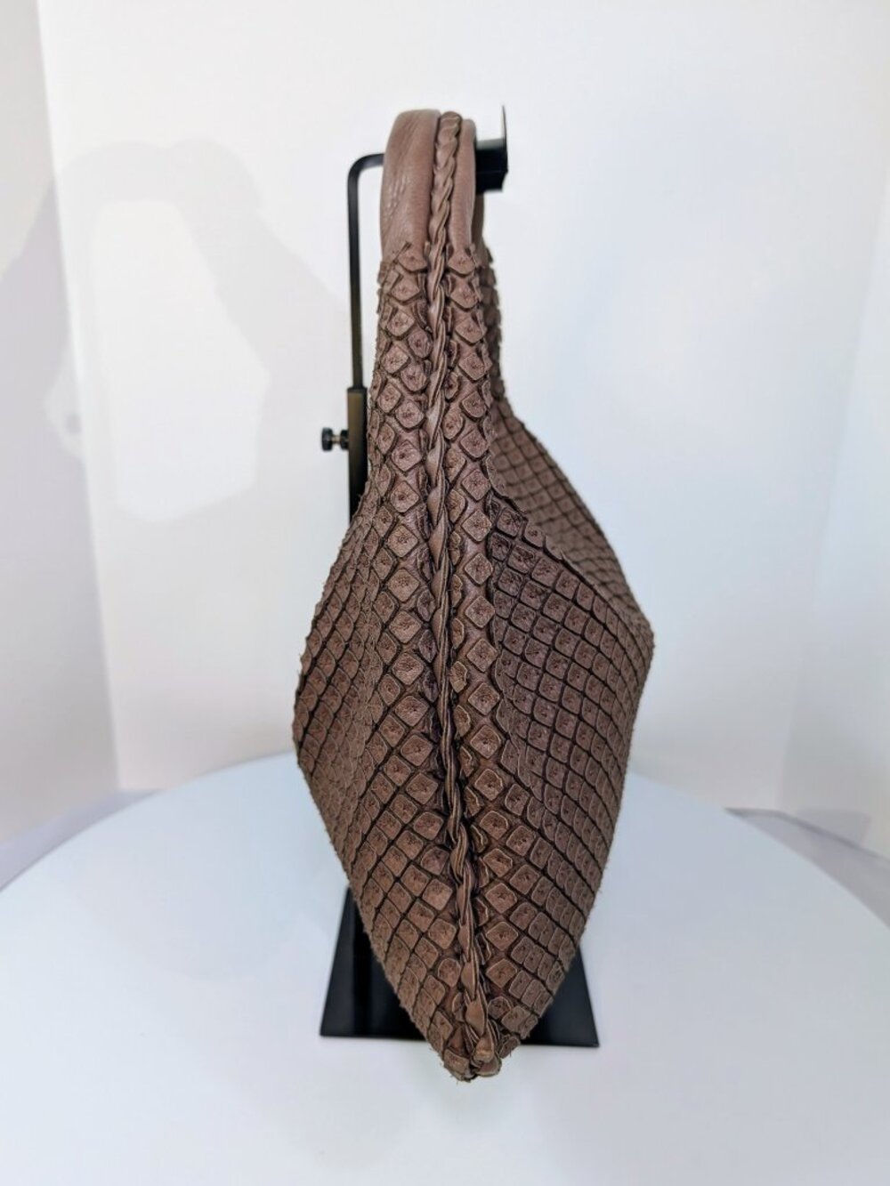 Bottega Veneta Light Brown "Frayed" Intrecciato Nappa Veneta Hobo - Picture 4 of 12